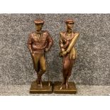 2x large Austin sculptures “Birdie” & “plus fours”, height 41cm