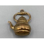 9ct gold teapot charm, 3g