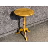 Blonde Ercol pedestal occasional table