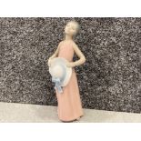 Lladro figure 5008 Dreamer girl holding hat