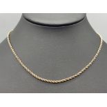 9ct gold rope chain, 6.7g length 40.5cm