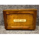 Vintage wooden Brady & Martin First Aid box