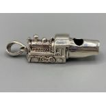 A silver whistle in the form of a train 15g