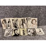 50 photographs/postcards of movie stars some signed, including Marilyn Monroe/ Diana Dors