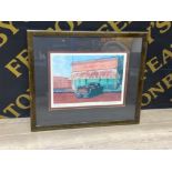 An original limited edition colour etching by David Fry “Pick-up truck” signed and dated 1981 no