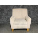 Modern reupholstered single armchair