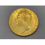 22ct Yellow Gold George IV Double Sovereign coin dated 1823