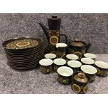 Denby 26 piece dinner tea and coffee service in the arabesque pattern