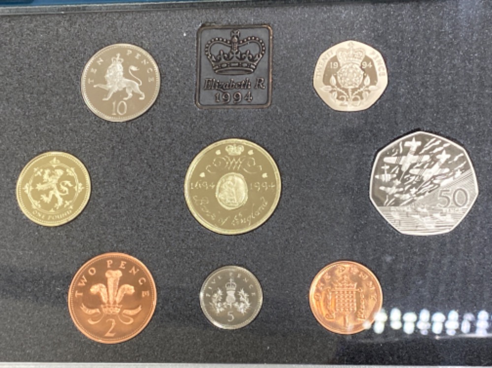 Royal Mint United Kingdom 1994 uncirculated proof coin collection, in original case - Bild 2 aus 2