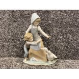 Lladro figure 5033 avoiding the goose