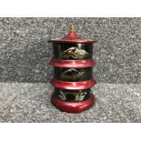 3 stage lacquered Japanese spice tower 20cm