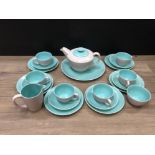 1950s Poole pottery tea service containing 22 pieces