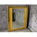 Large Gilt framed bevelled edge mirror 88.5x104cm