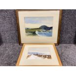 Pair of framed watercolour paintings by the same artist “Percy?” Dated 1990 & 1991