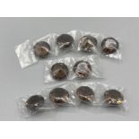 10x smokey Quartz round 18mm