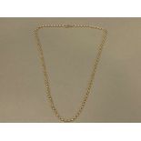 9ct yellow gold belcher chain 46cm long (18”) 7.2g, boxed