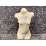 Slip-cast pottery bust sculpture, H31cm x W18cm