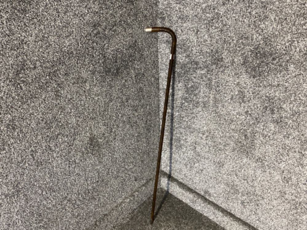 Vintage cane walking stick with silver butt