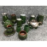 14 piece part set by Albany and Harvey includes teapot, teapot stand, coffee pot etc