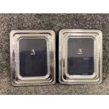 2 Argenti white metal photo frames with unclear marks to front base