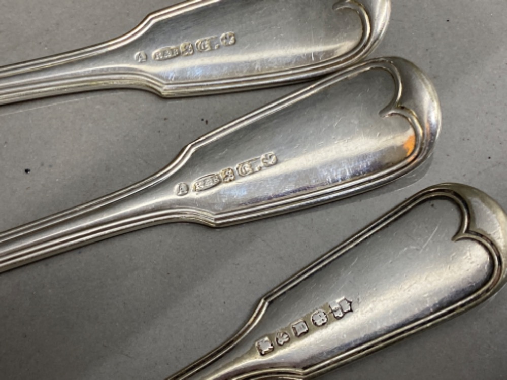 3x matching 800 silver table spoons - 202.5G - Image 3 of 3