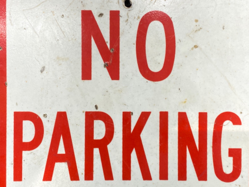 Vintage “No Parking at any time” metal sign, 46x30cm - Image 2 of 3