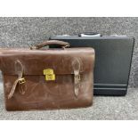 Brown leather Barrow/Hepburn case & custom briefcase