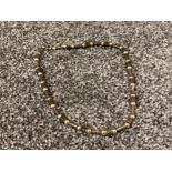 Silver and silver gilt bead necklace 42cm