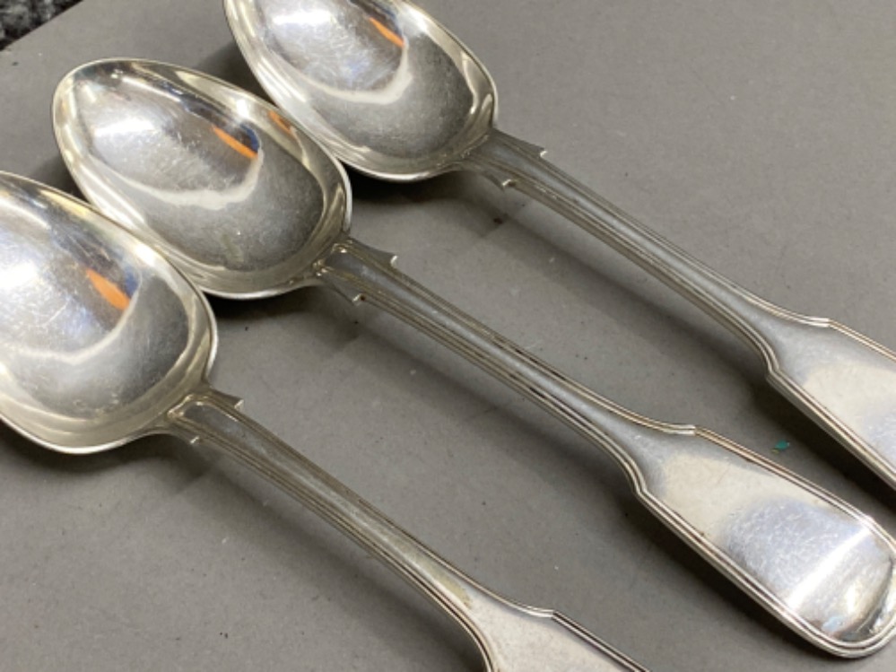 3x matching 800 silver table spoons - 202.5G - Image 2 of 3