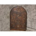 Large vintage wooden bagatelle board 57x87cm