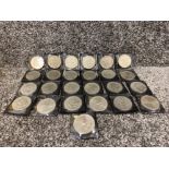 Total of 25 commemorative coins, mainly Princess Diana, all in protective sleeves