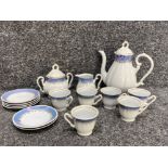 17 piece Zajecar Yugoslavia vintage Porcelain Tea Set