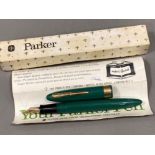 Vintage Sheaffer’s pen with 14ct gold nib, comes in Parker Pen box