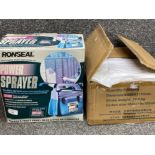 Ronseal garden power sprayer together with a box of disposable aprons