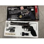 Dan Wesson 715 6” Revolver (.357 Magnum) air gun, .177 cal, in original box with accessories