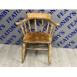 Pine farmhouse style armchair