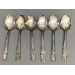 Set of 6 New York worlds fair souvenir spoons dated 1939