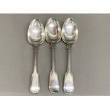 3x matching 800 silver table spoons - 202.5G