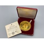 Limited edition (181 of 250) 22ct yellow gold “Battle of Hastings” commemorative medal celebrating