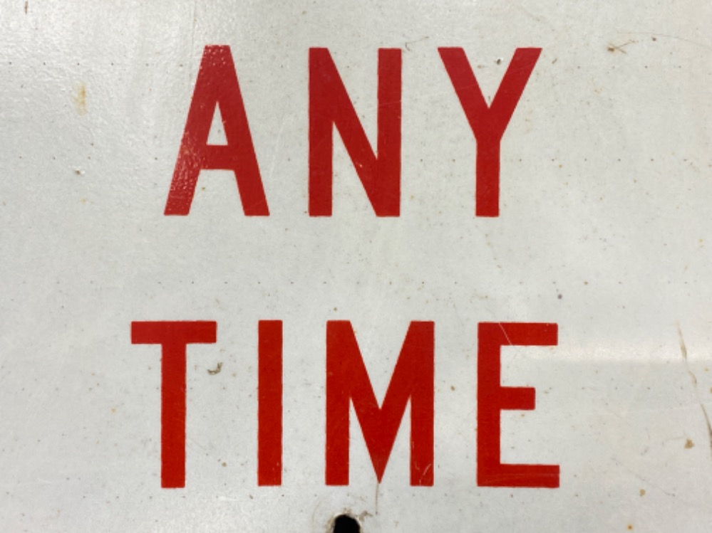 Vintage “No Parking at any time” metal sign, 46x30cm - Image 3 of 3