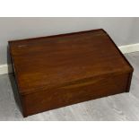 Large Antique mahogany table top writing slope, 96x61, Height 38