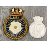 2x large military related chalk plaques