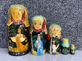 A vintage wooden five piece Russian Doll “Babushka” set