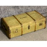 Vintage twin handled travel trunk