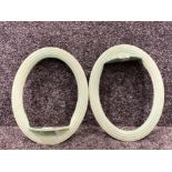 Good pair pottery frame shelves simply marked