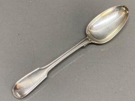 Hallmarked french pure silver 99.99 large table spoon 111.7g