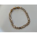 9ct gold link bracelet. 6.6g, - collection from the 27th August