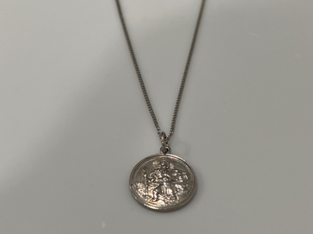Georg Jensen original silver pendant and necklace, - collection from the 27th August