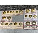 Total of 20 English Military buttons including Royal Engineers, Manchester Regiment, Royal Air Force