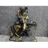 Large spelter sculpture after Guillaume Coustou “Marly horse” Height 57cm x Width 48cm